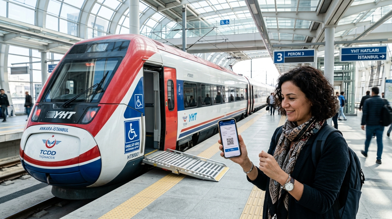 TCDD ve YHT Hızlı Tren Engelli Ücretsiz Seyahat Rehberi 2026: EYBİS e-Devlet Eşleştirme ve Refakatçi Hakkı